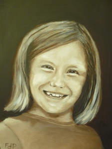 Final portrait of Lise (acrylic on canvas)